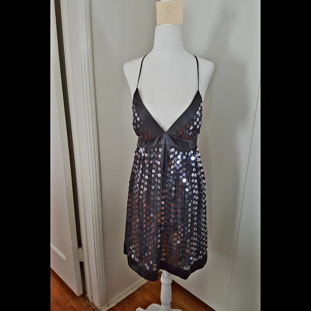 Single Silk and Sequin Cocktail dress. New